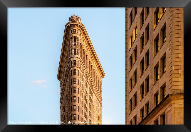 Flatiron Building in New York City Framed Print by Juan Jimenez