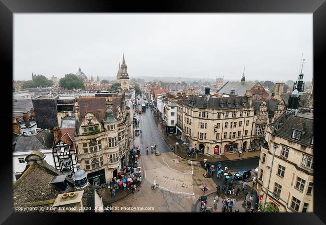 High angle view of Oxford Framed Print by Juan Jimenez