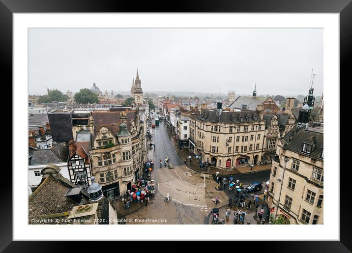 High angle view of Oxford Framed Mounted Print by Juan Jimenez