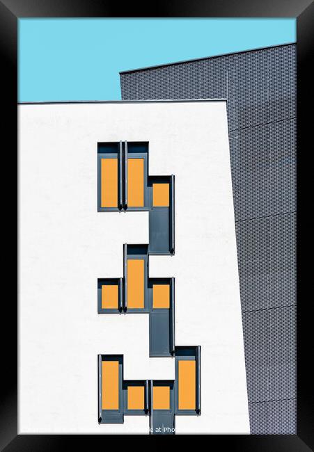 Modern architecture abstract minimalist building Framed Print by Juan Jimenez