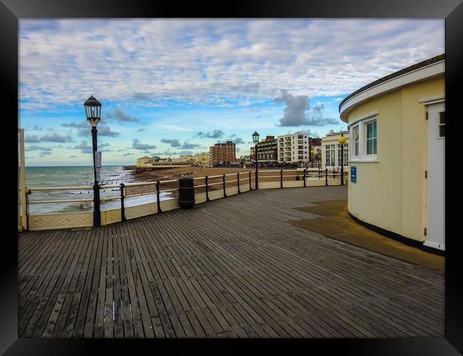 Worthing pier Framed Print by Debbie Payne