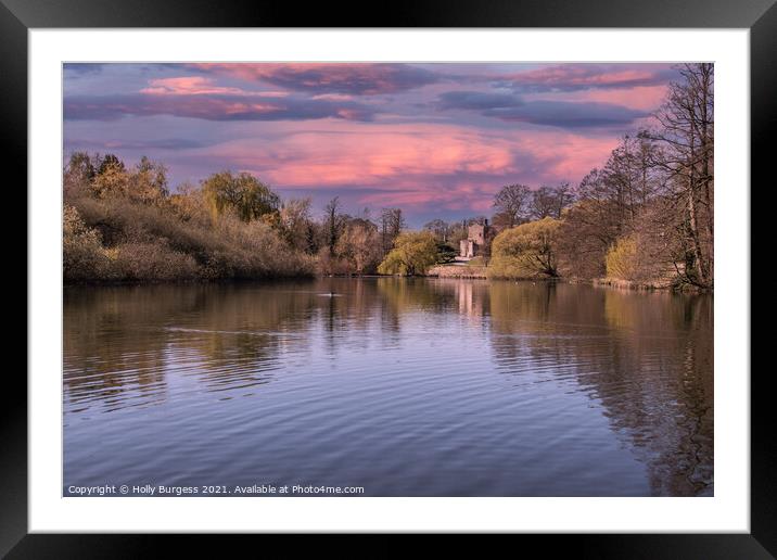 Evening sunset at the Abbey  Framed Mounted Print by Holly Burgess