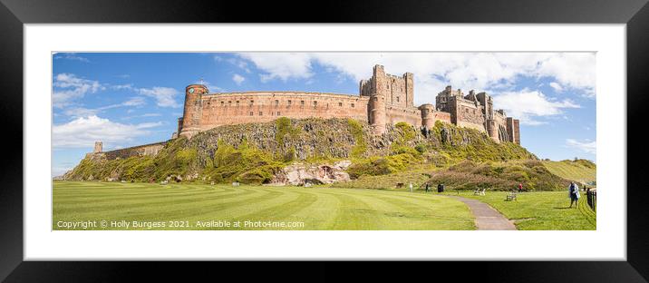 Bamburgh Castle Framed Mounted Print by Holly Burgess