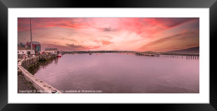 Coastal Panorama at Dusk, Amble Framed Mounted Print by Holly Burgess