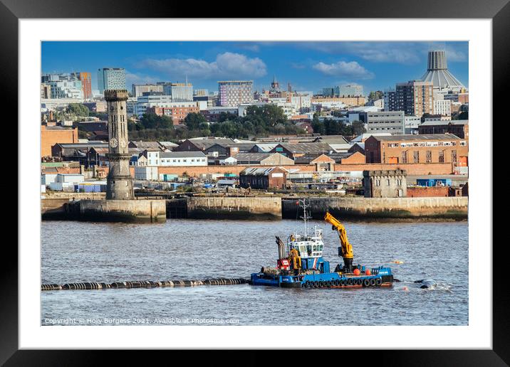 Liverpool's Historic Victoria Tower: Timekeeper of Framed Mounted Print by Holly Burgess