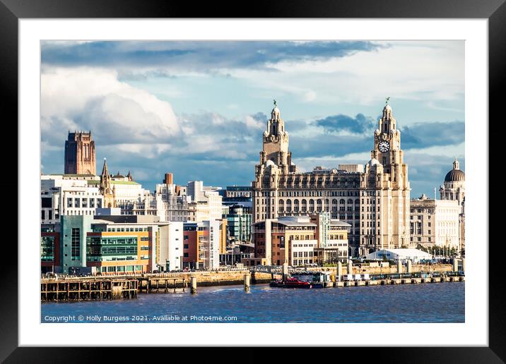 Liverpool's Iconic Liver Birds: A Beatles Legacy Framed Mounted Print by Holly Burgess