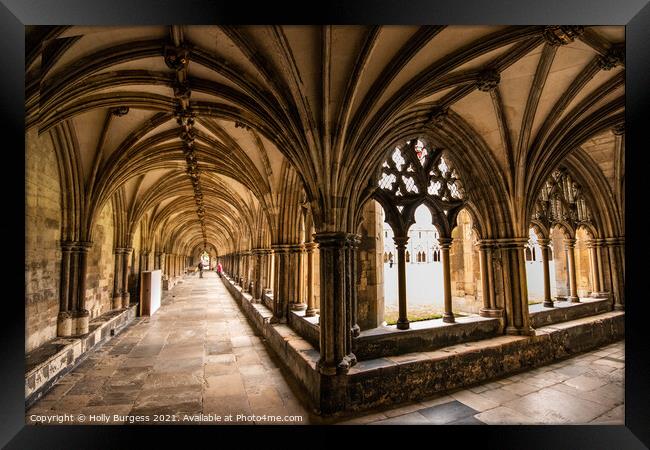 Norwich Cathedral's Unrivalled Cloisters Framed Print by Holly Burgess