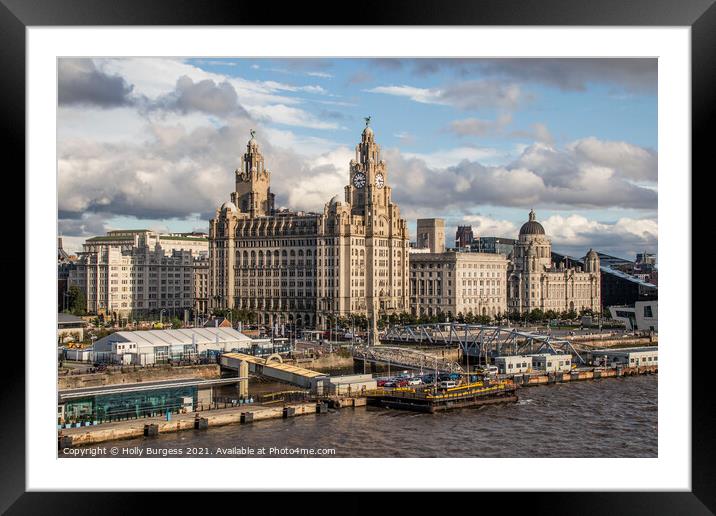 Liverpool's Iconic Skyline: The Liver Building Framed Mounted Print by Holly Burgess
