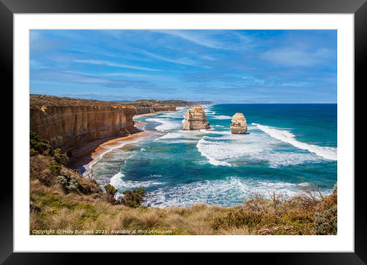 Collapsed Icon: Australia's Ocean Road Bridge famo Framed Mounted Print by Holly Burgess