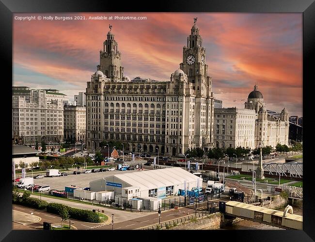 Liverpool's Iconic Royal Liver Building Framed Print by Holly Burgess