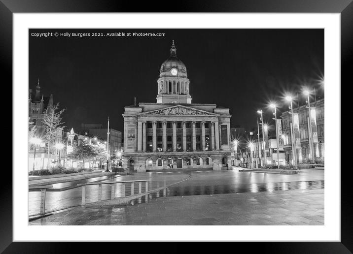 Nostalgic Monochrome View of Nottingham's Heart Framed Mounted Print by Holly Burgess