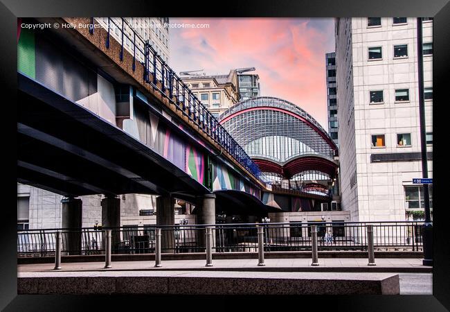 Contemporary Crossrail Place: Canary Wharf's Hub Framed Print by Holly Burgess
