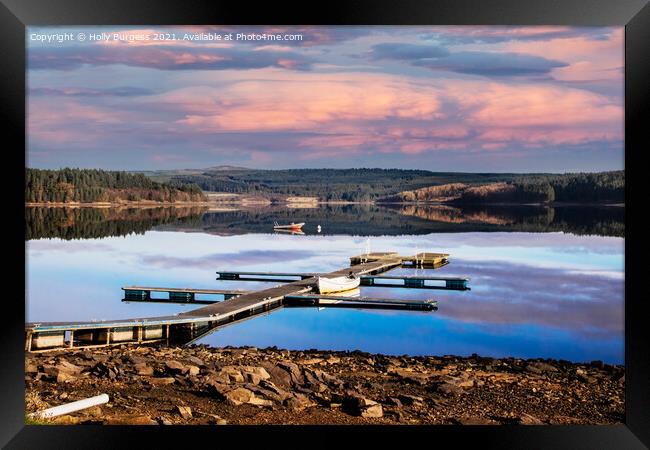 kielder Forest, biggest man made lake in England  Framed Print by Holly Burgess