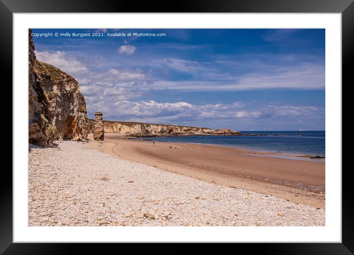 Enthralling Echoes of Marsden Bay Framed Mounted Print by Holly Burgess