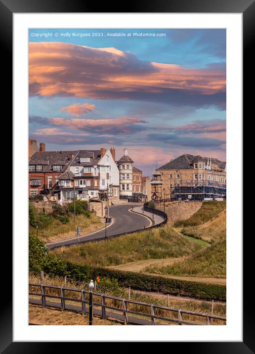 Tynmouth Street leading to the town  Framed Mounted Print by Holly Burgess