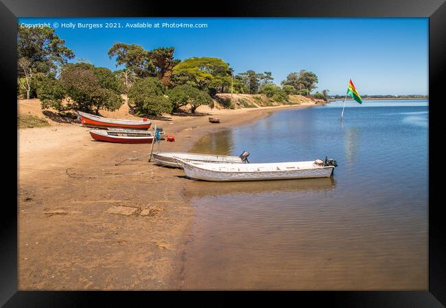 'Uruguayan Coastal Vista: Punta Del Este' Framed Print by Holly Burgess