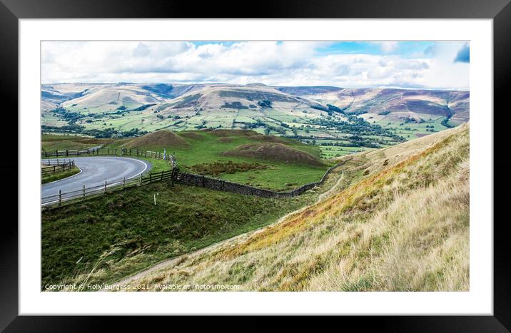 Edale Valley beautiful place in Derbyshire  Framed Mounted Print by Holly Burgess