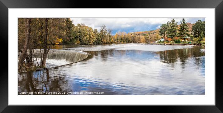 Derwent Valley, horseshoe falls  Framed Mounted Print by Holly Burgess