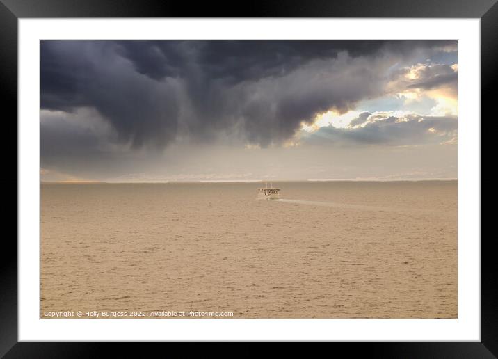 Navigating the Adriatic Stormscape Framed Mounted Print by Holly Burgess