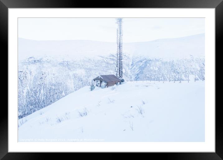 Arctic Delight: Tromso's Snow-Crowned Heights Framed Mounted Print by Holly Burgess