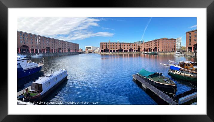 Vibrant Liverpool Docks, Tradition Meets Modernity Framed Mounted Print by Holly Burgess