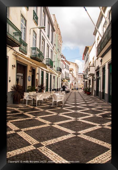 Vibrant Ponta Delgada: A Photographic Perspective Framed Print by Holly Burgess