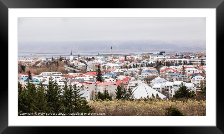 Reykjavik Iceland city,  Framed Mounted Print by Holly Burgess