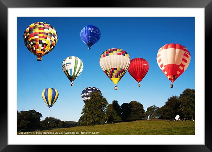 All ballons together Framed Mounted Print by Holly Burgess