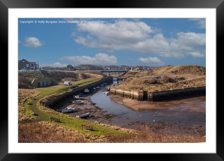 Seaton Sluice small village in Northumberland where you can buy the best fish and chips  Framed Mounted Print by Holly Burgess