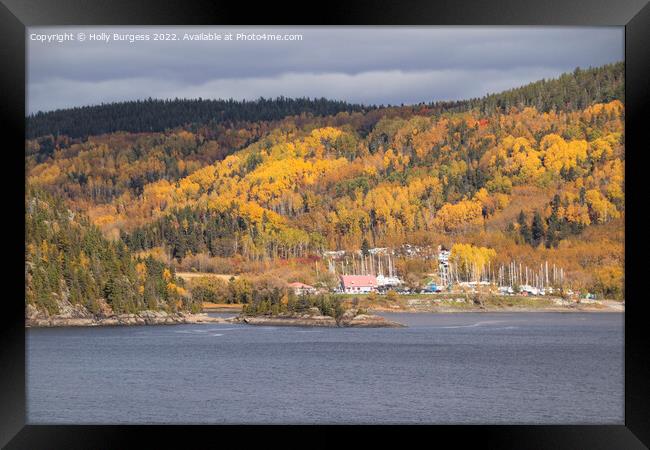 Saguenay a town in Quebec Canada  Framed Print by Holly Burgess