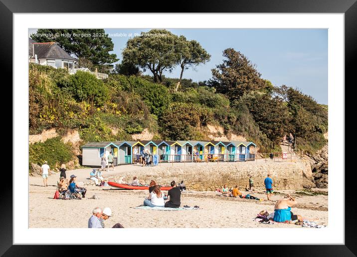 Falmouth Beach's Idyllic Family Retreat Framed Mounted Print by Holly Burgess