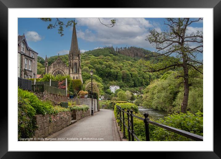 Llangollen Wales beautiful village in the Dee Valley  Framed Mounted Print by Holly Burgess