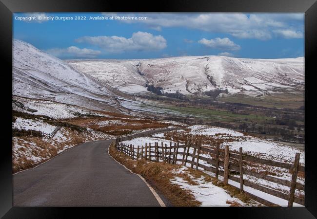 Dramatic Winter Scenery: Edale, Derbyshire Framed Print by Holly Burgess