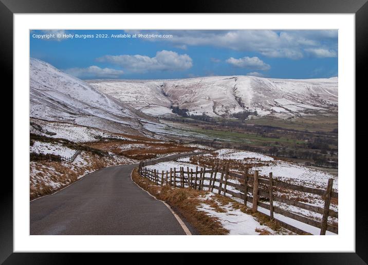 Dramatic Winter Scenery: Edale, Derbyshire Framed Mounted Print by Holly Burgess