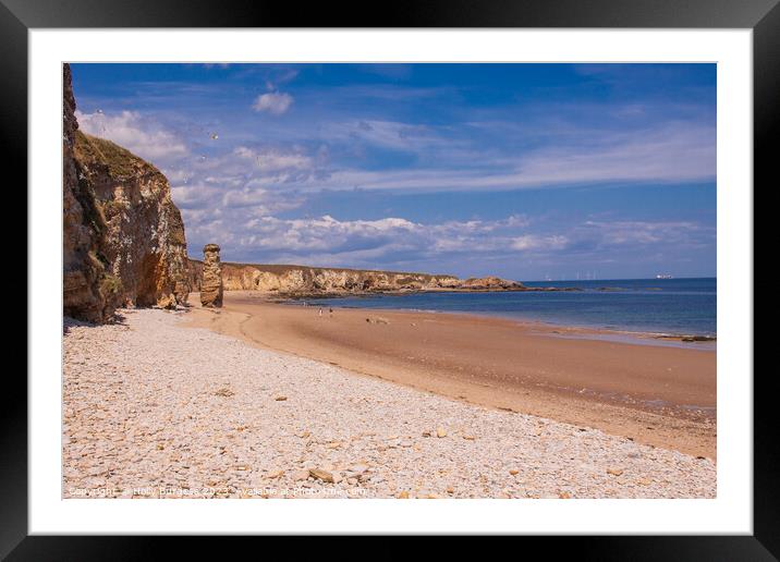 Echoes of Smuggling Tales in Marsden Bay Framed Mounted Print by Holly Burgess