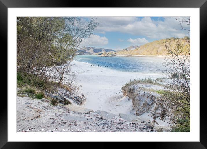 Scottish Serenity: Camusdarach Beach Framed Mounted Print by Holly Burgess