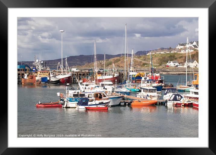 'Charming Mallaig: A Scottish Highland Haven' Framed Mounted Print by Holly Burgess