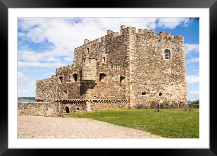 Blackness Castle the outlanders was filmed here where Jamie saved Claire (the doctor) Framed Mounted Print by Holly Burgess