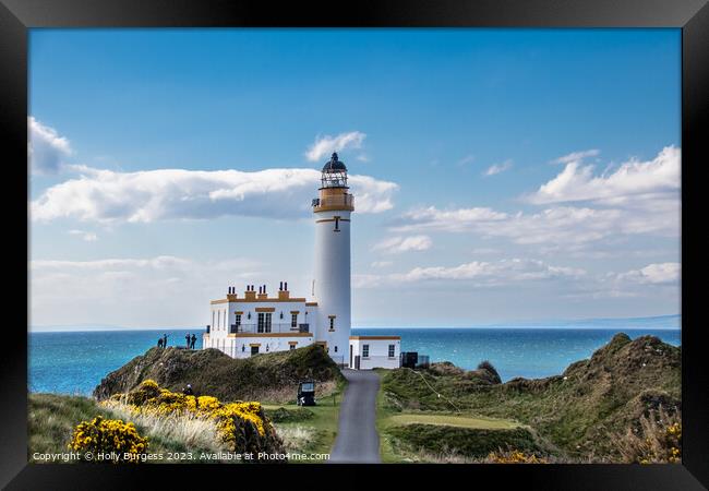 Iconic Turnberry Lighthouse: A Beacon of Scotland' Framed Print by Holly Burgess