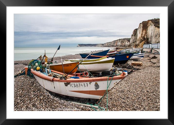 Etretat on the coast of France,  Framed Mounted Print by Holly Burgess