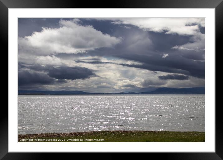 Tempestuous Loch: Scotland's Stormy Seascape Framed Mounted Print by Holly Burgess