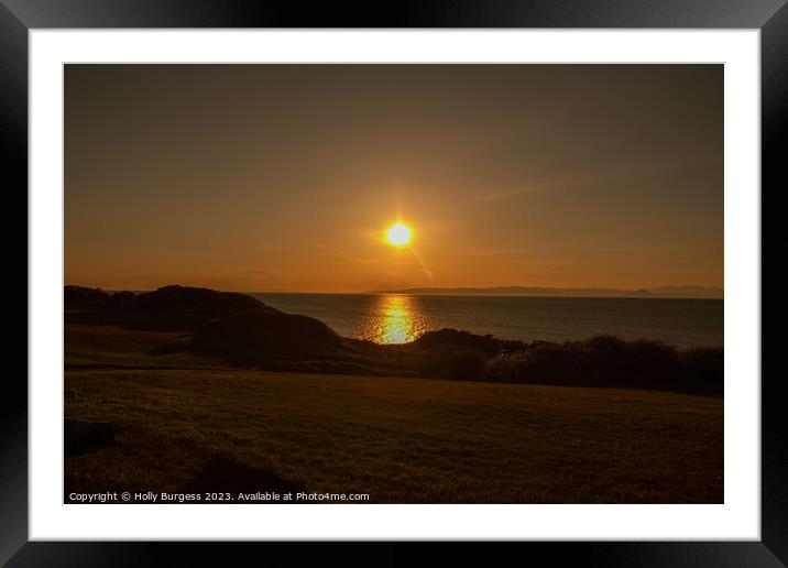 Scotland's Golden Hour: Sunset Spectacle Framed Mounted Print by Holly Burgess