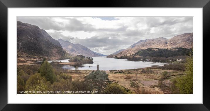 Glenfinnan's Monument: A Timeless Scottish Vista Framed Mounted Print by Holly Burgess