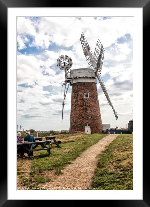 The Winds of Norfolk's Horsey Windpump Framed Mounted Print by Holly Burgess