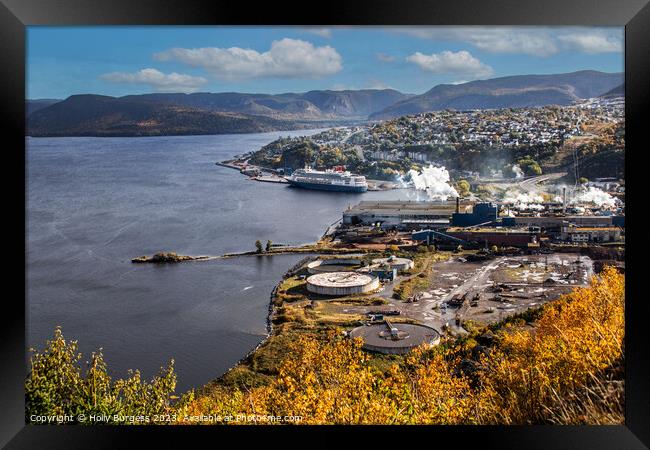 Panoramic Vista from St. Johns, Canada Framed Print by Holly Burgess