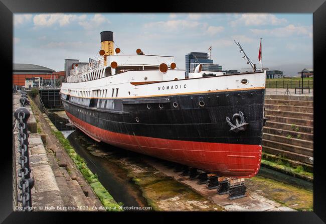 Historic SS Nomadic: Belfast's Maritime Marvel Framed Print by Holly Burgess
