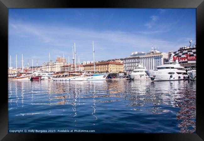 Rijeka Marina, Croatian Port on Kvarner Bay Framed Print by Holly Burgess