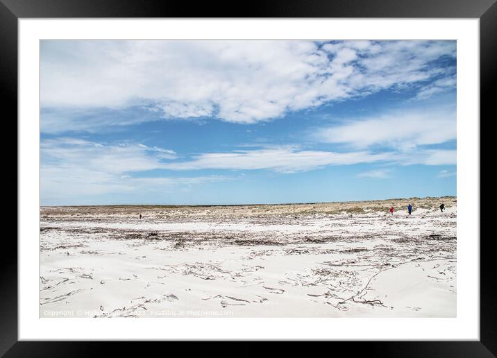 Outdoor oceanbeach sea and sky scape  Framed Mounted Print by Holly Burgess