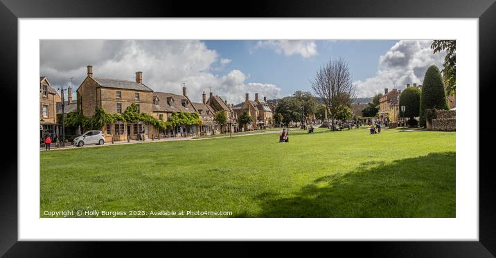 Cotswold Artist on the grass  Framed Mounted Print by Holly Burgess