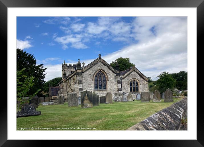 Holy Trinity Church Ashford in the Waters  Framed Mounted Print by Holly Burgess